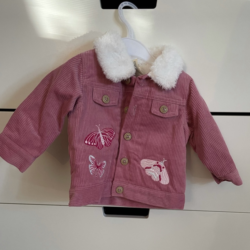 Pink baby corduroy jacket NWT